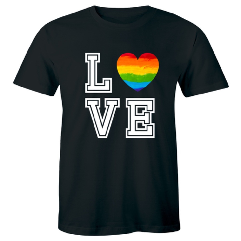 LoveGay Lesbian LGBT Pride Rainbow Cool T-shirt